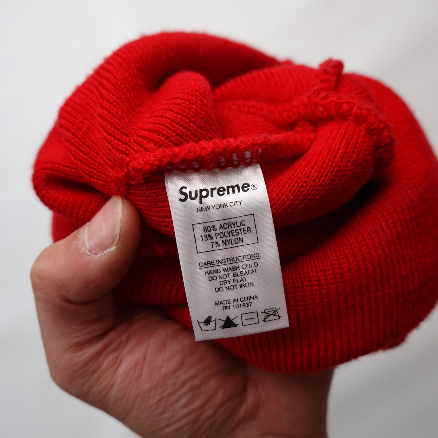 Supreme Logo Beanie RED