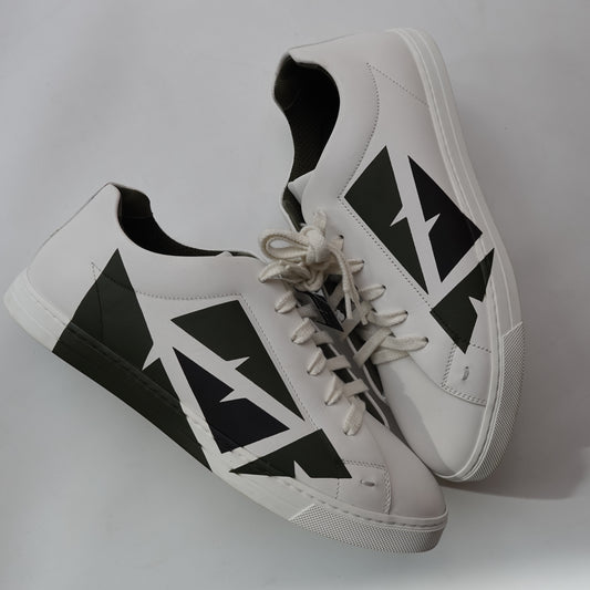 Fendi Bug Eyes Leather Sneaker - Size 8