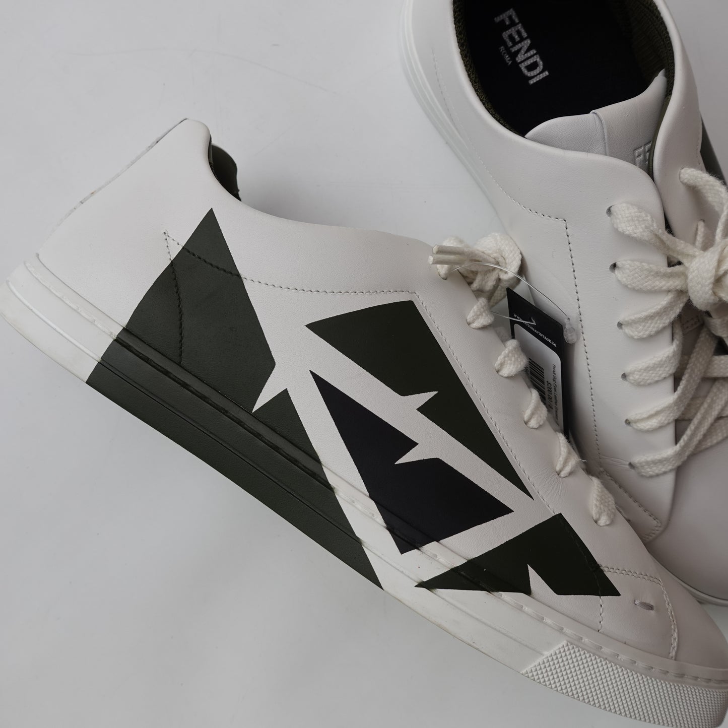Fendi Bug Eyes Leather Sneaker - Size 8