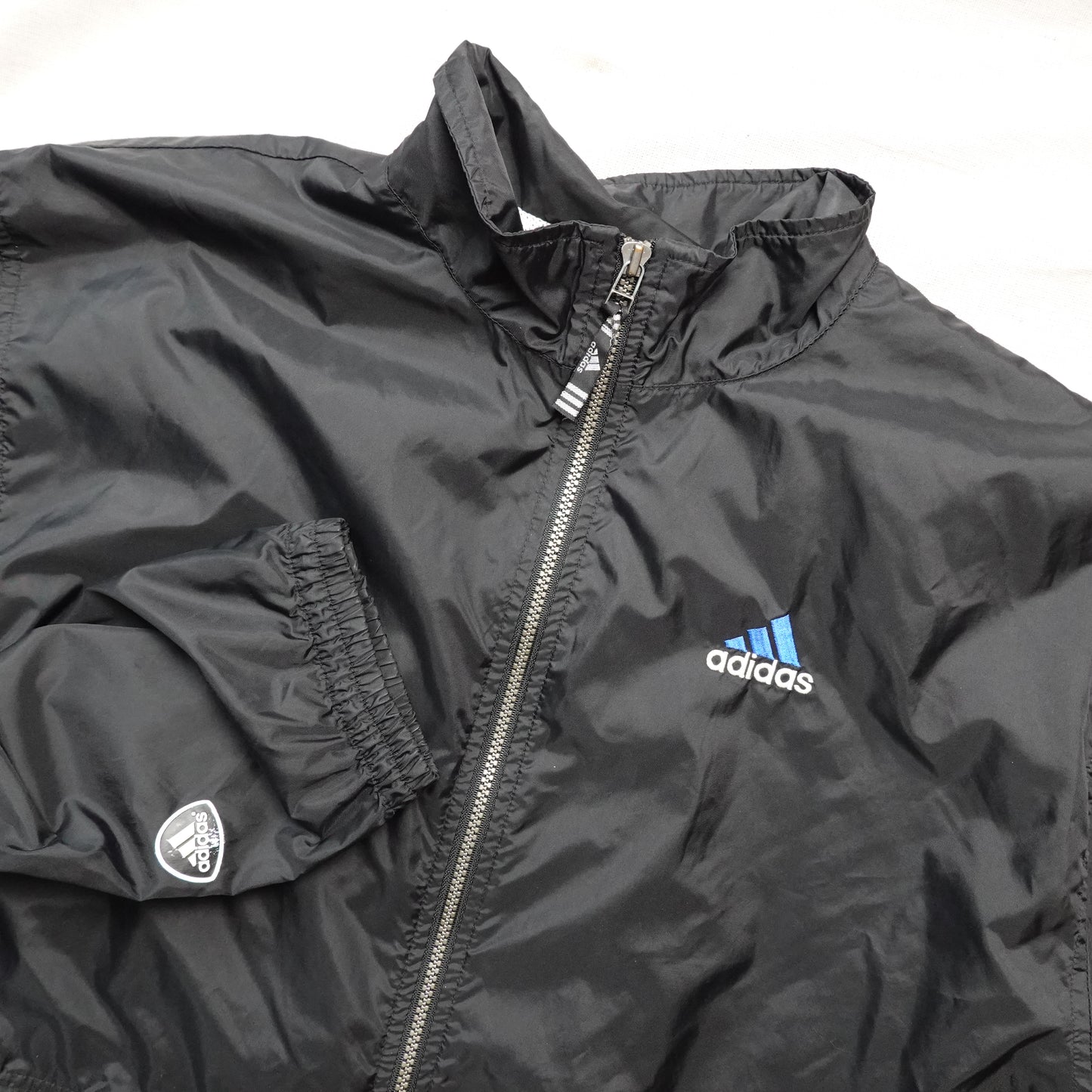 1990s Adidas Blue/Black Windbreaker - Size M