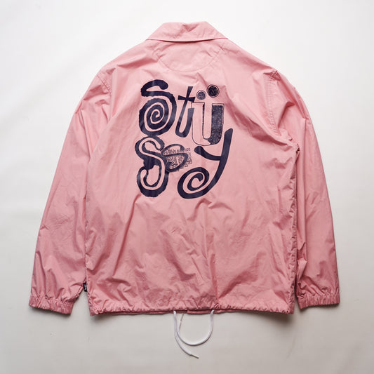 Stussy Pink Coach Jacket - Size M