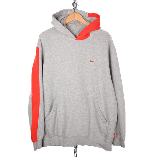 Vintage Nike Grey/Red Hoodie - Size XL
