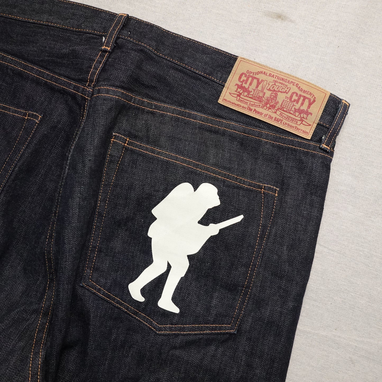 Vintage Bape Footsolider Denim - Size XXL