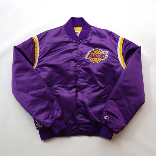 Vintage LA Lakers Satin Starter Jacket - Size XL