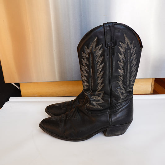 Leather Cowboy Boots - Size 11