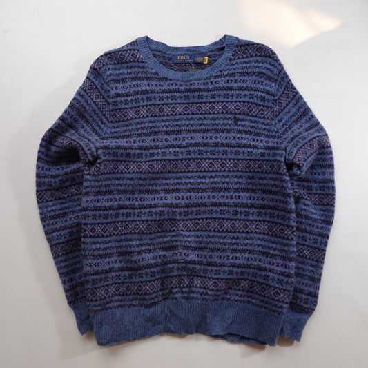 Polo RL Blue Knit Sweater - Size M