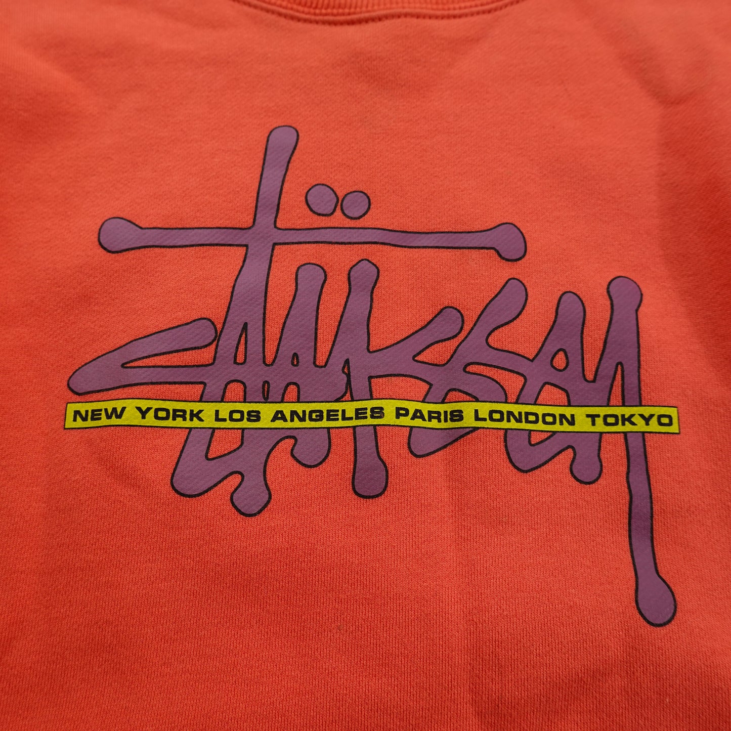 Stussy Orange Crewneck - Size S