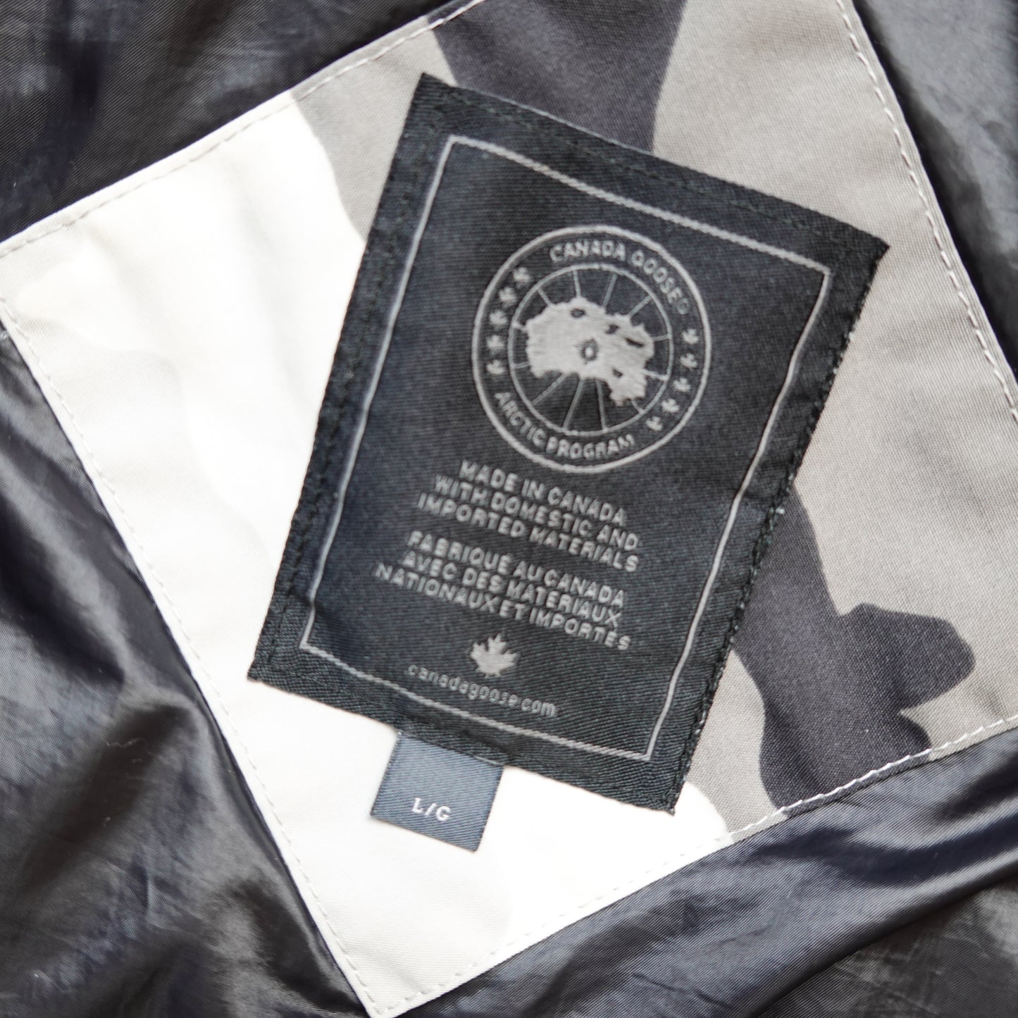 Canada Goose Snow Camo Parka Jacket - Size L