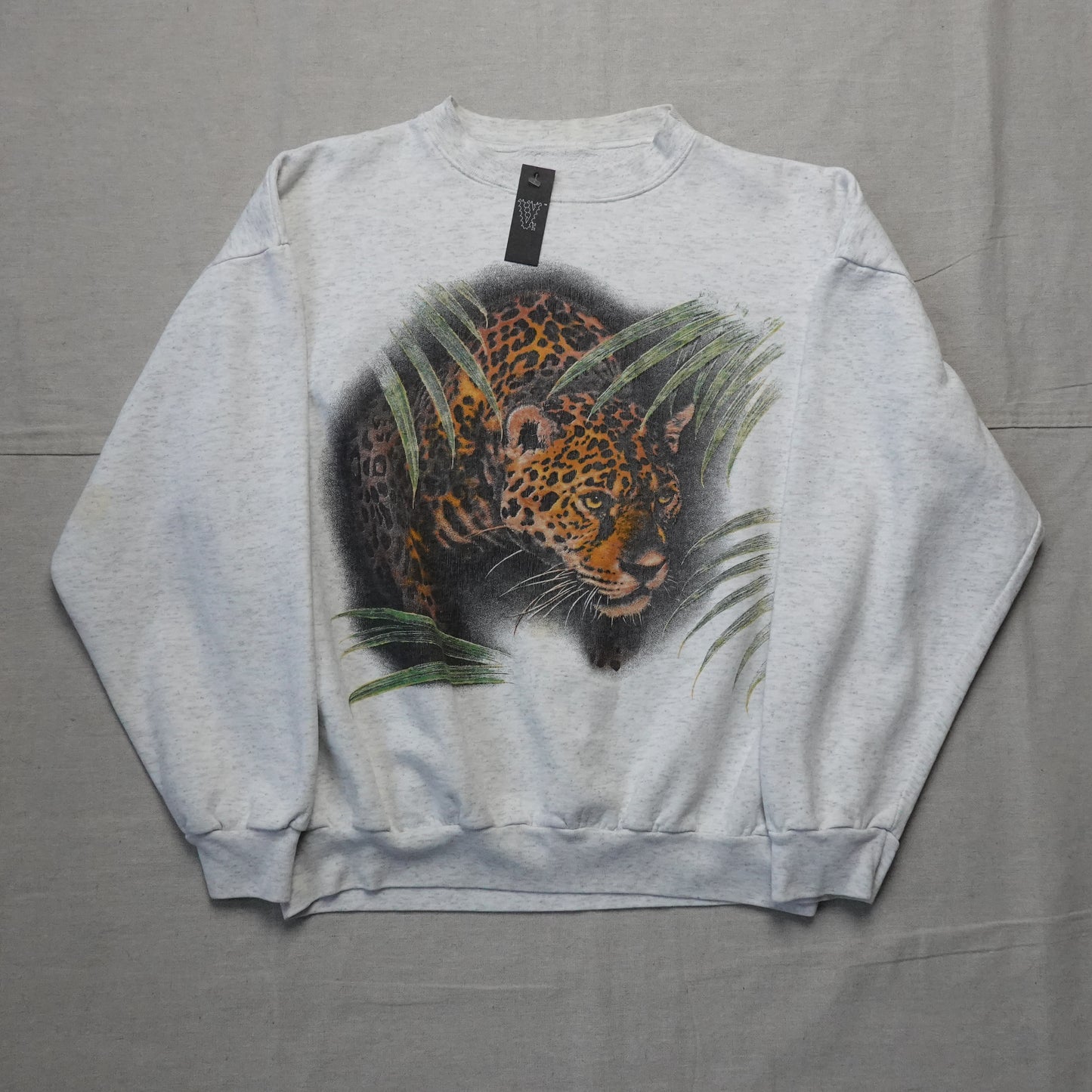 1990s Leopard Crewneck - Fits S/M