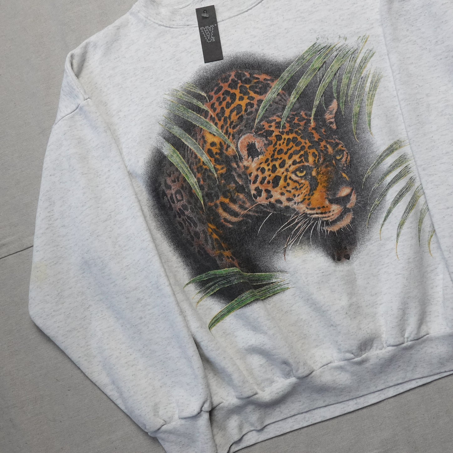 1990s Leopard Crewneck - Fits S/M