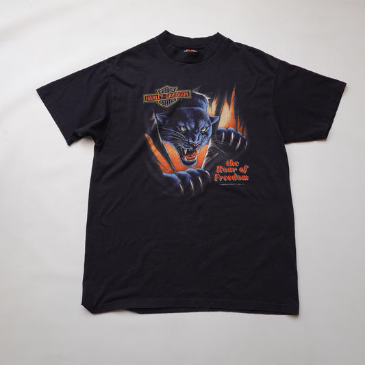 1992 3D Emblem Harley Roar of Freedom Tee - Size XL