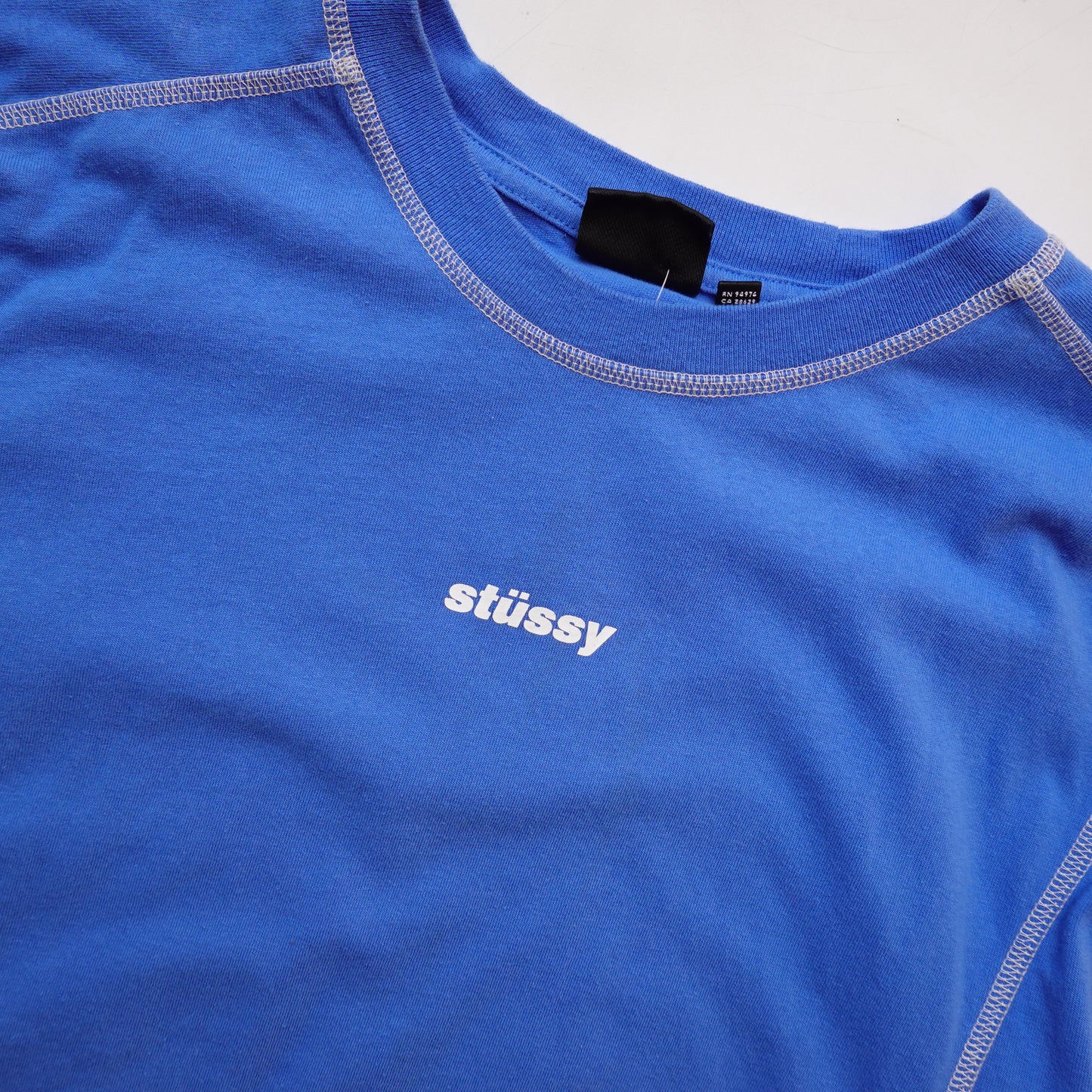 Stussy Contrast Stitch Tee - Size L