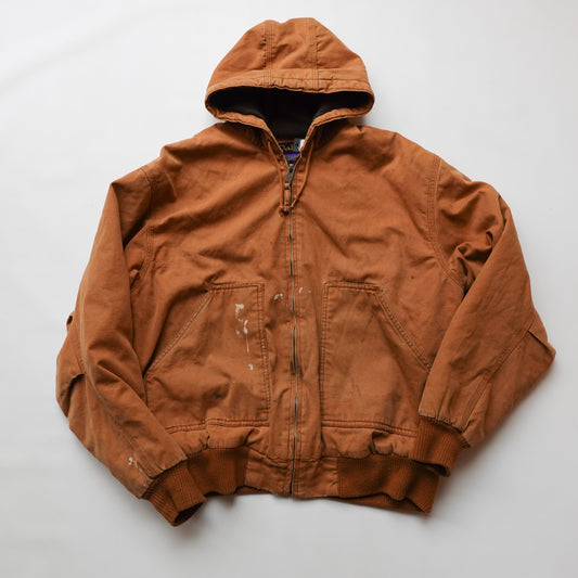 Hooded Painter Work Jacket Fleece-Lined - Size XL