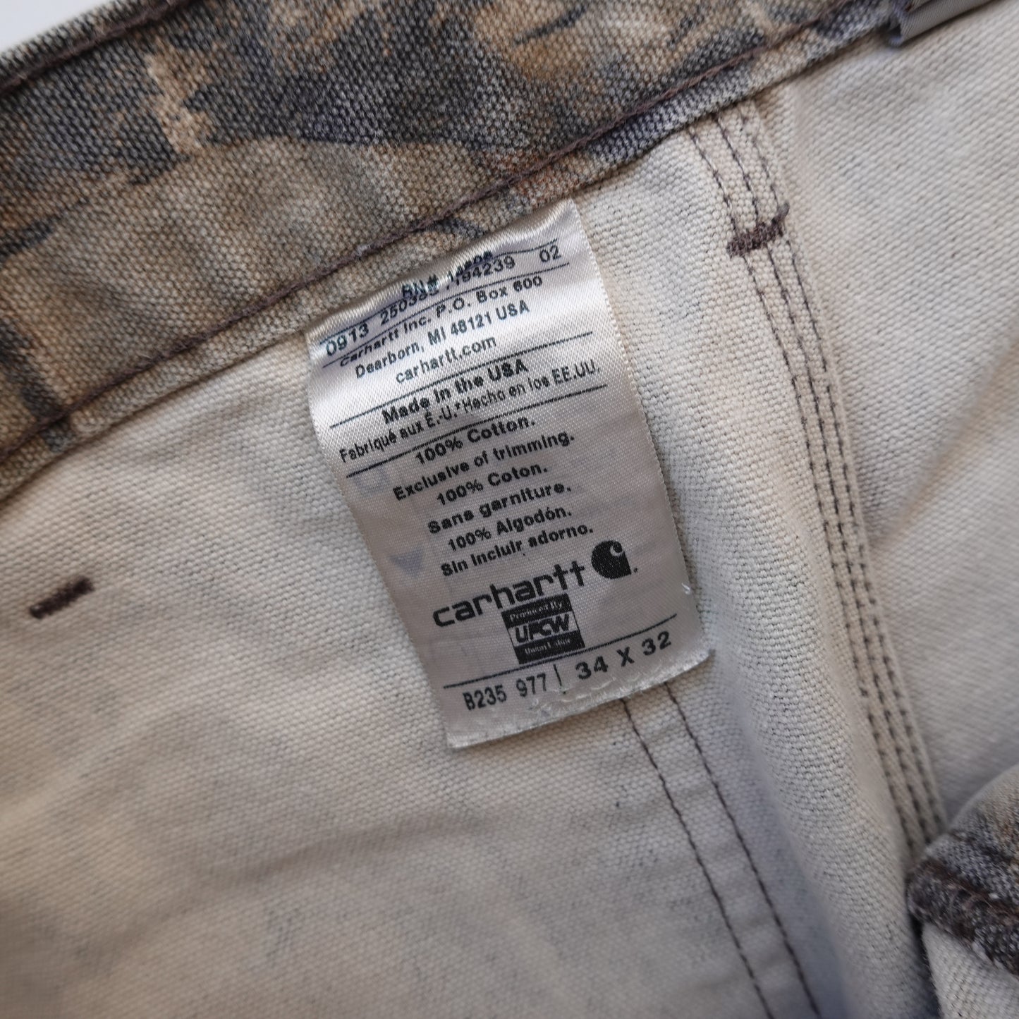 Carhartt Real Tree Camo Carpenter Pant - Size 32