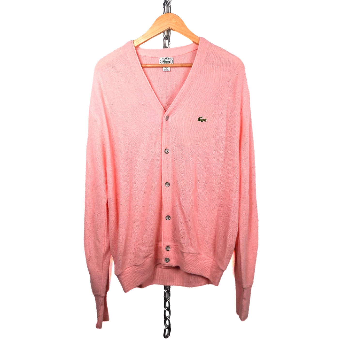 Vintage Lacoste Pink Cardigan - Size L