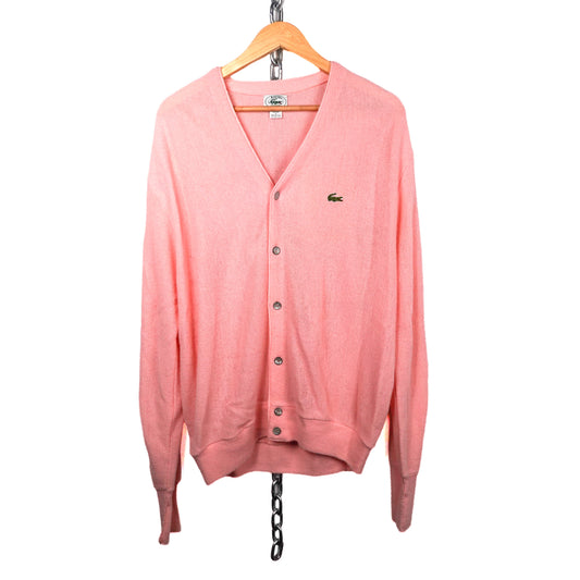 Vintage Lacoste Pink Cardigan - Size L