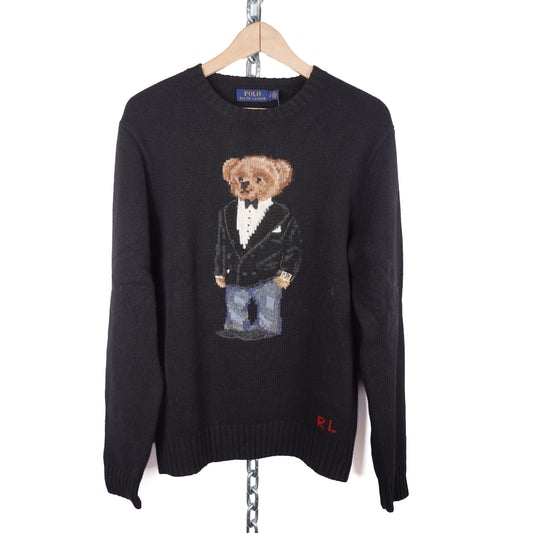Polo RL Martini Tux Bear Knit Sweater - Size S