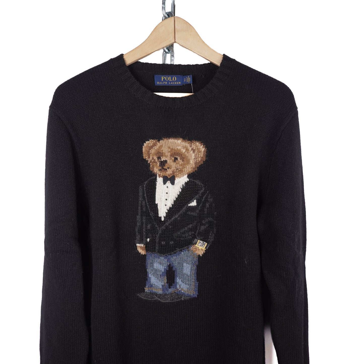 Polo RL Martini Tux Bear Knit Sweater - Size S