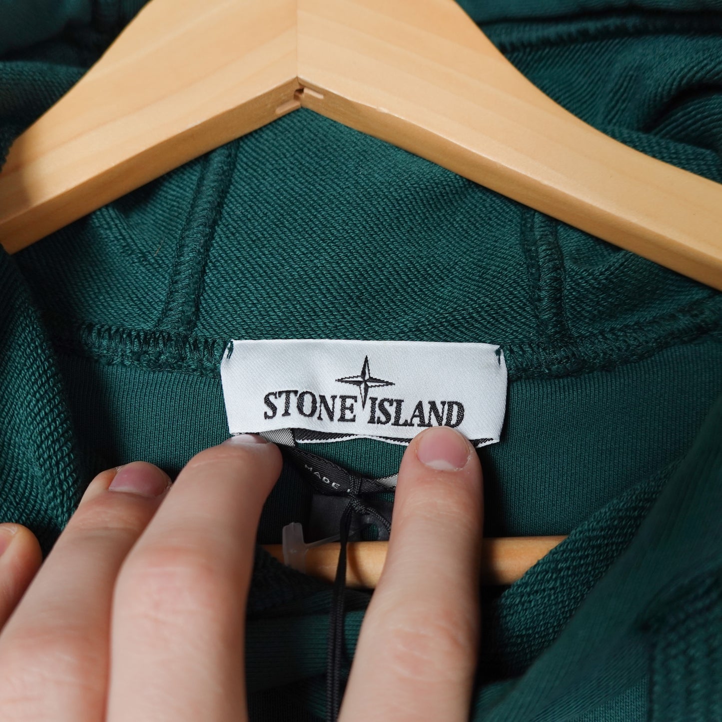 Stone Island Green Hoodie - Size S