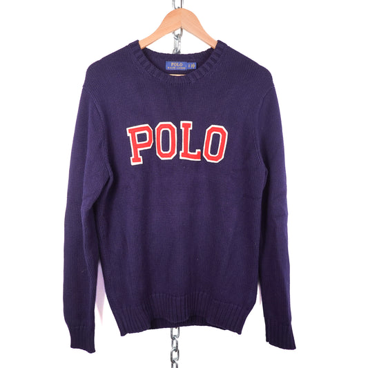Polo RL Spell Out Knit Sweater - Size S