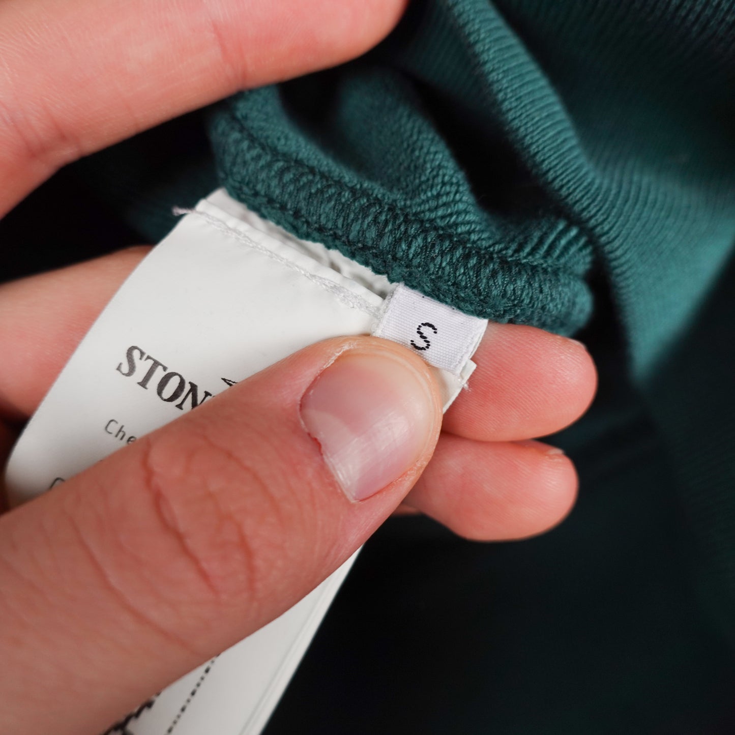 Stone Island Green Hoodie - Size S