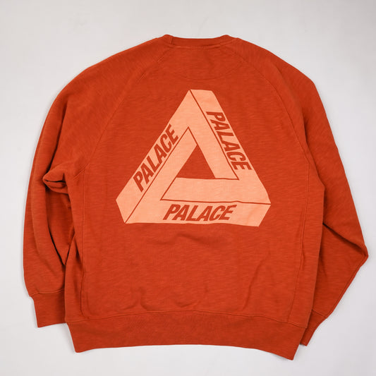 Palace Tri-Ferg Slub Crewneck RUST - Size XL