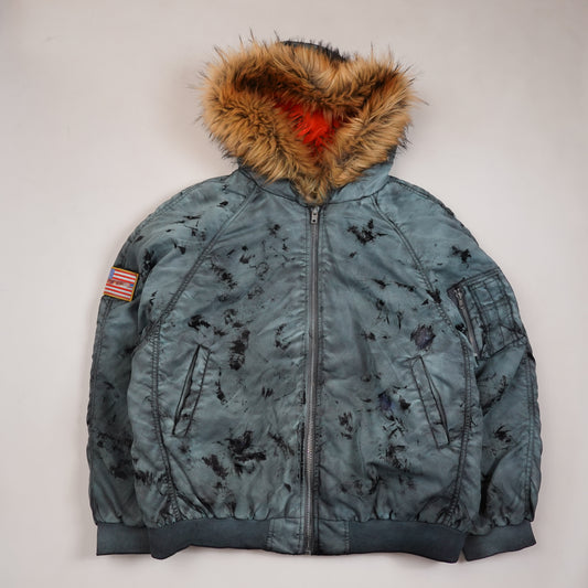 FA Fur Hooded Jacket - Size L