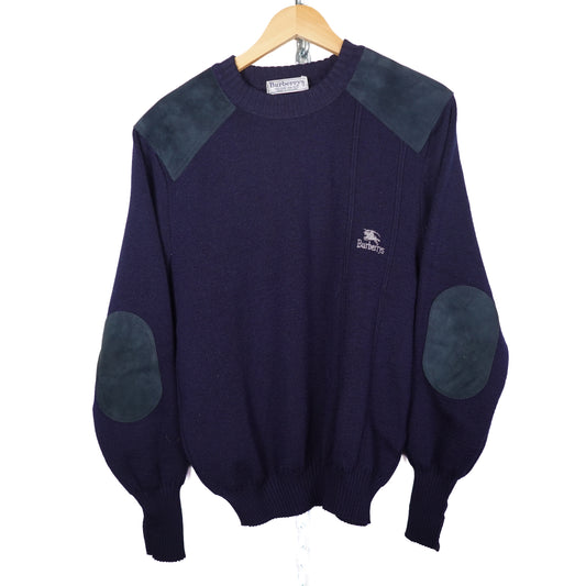 1990s Burberry Wool Knit Navy - Size L