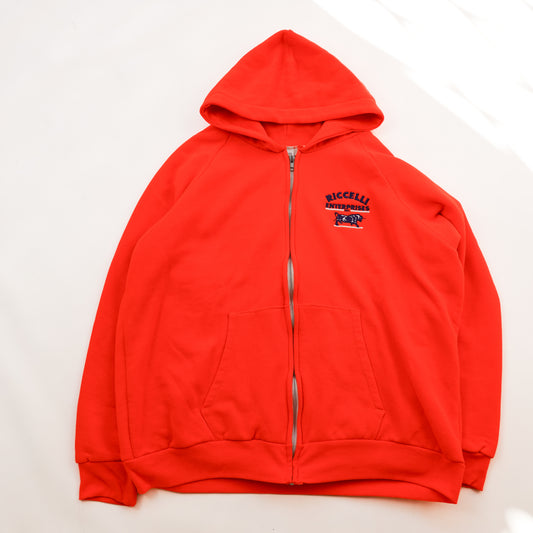 Vintage Camber Orange Thermal Lined Zip Up Hoodie - Size XL