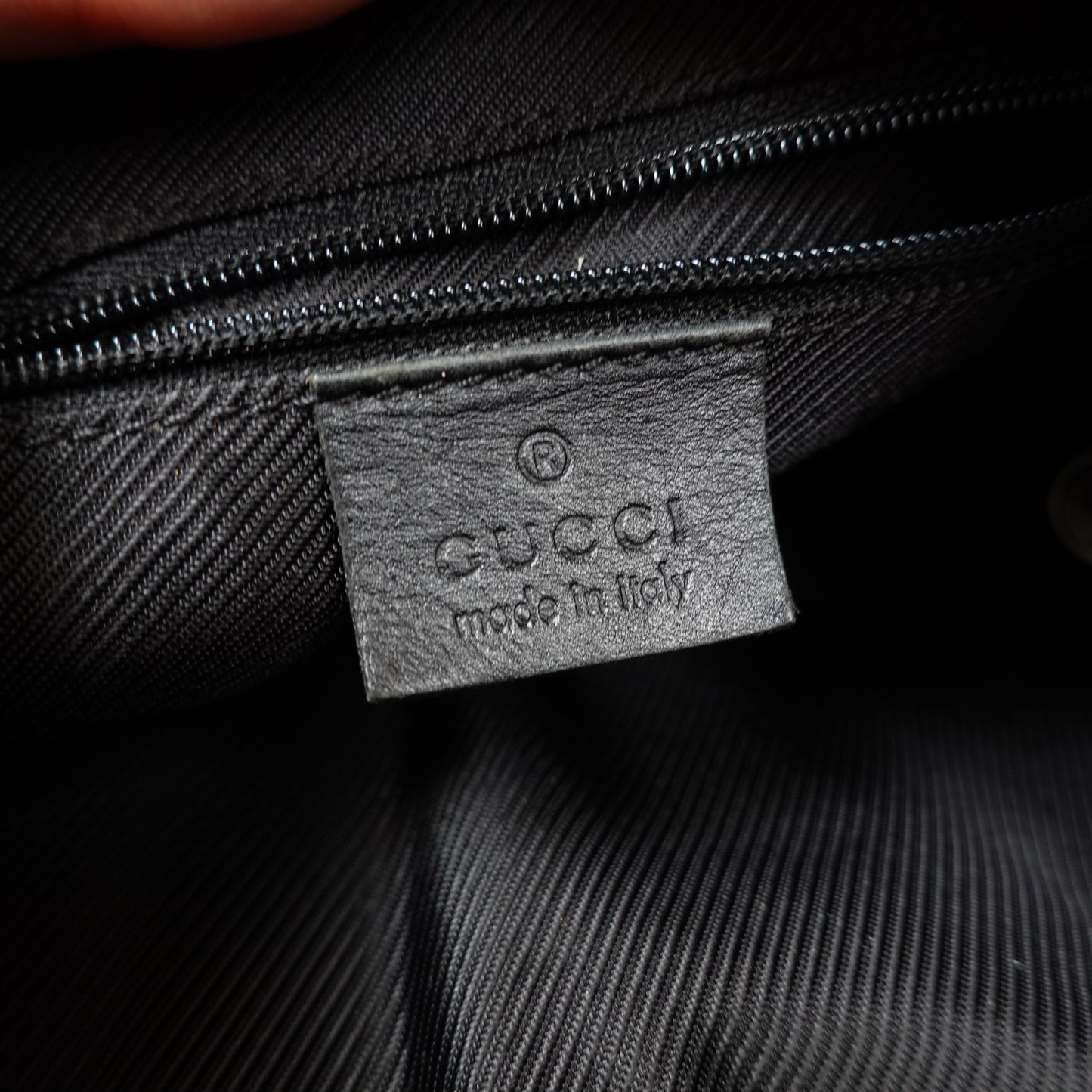 Gucci Black Monogram Hobo Shoulder Bag