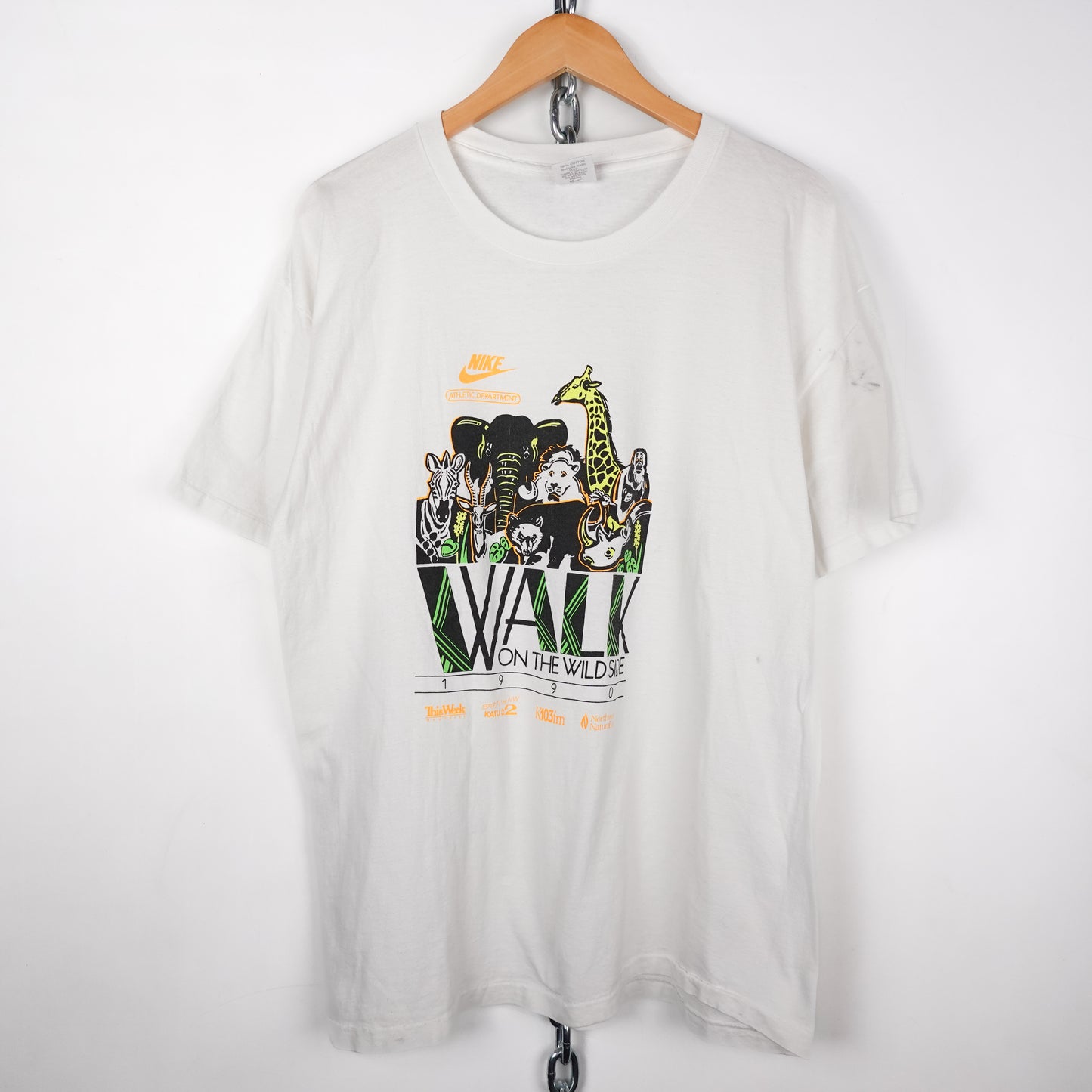 1990 Nike Walk On The Wild Side Tee - Size XL