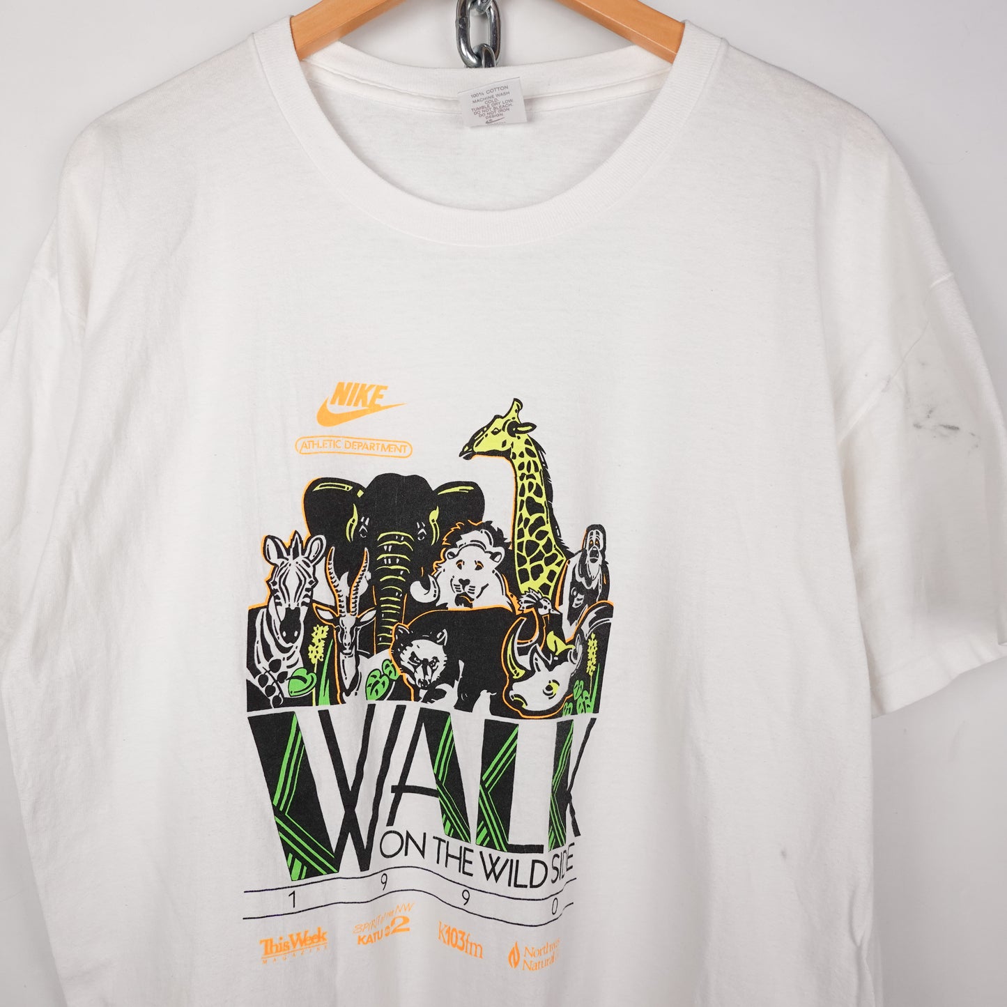 1990 Nike Walk On The Wild Side Tee - Size XL