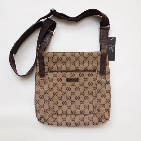 Gucci Monogram Canvas Shoulder Bag