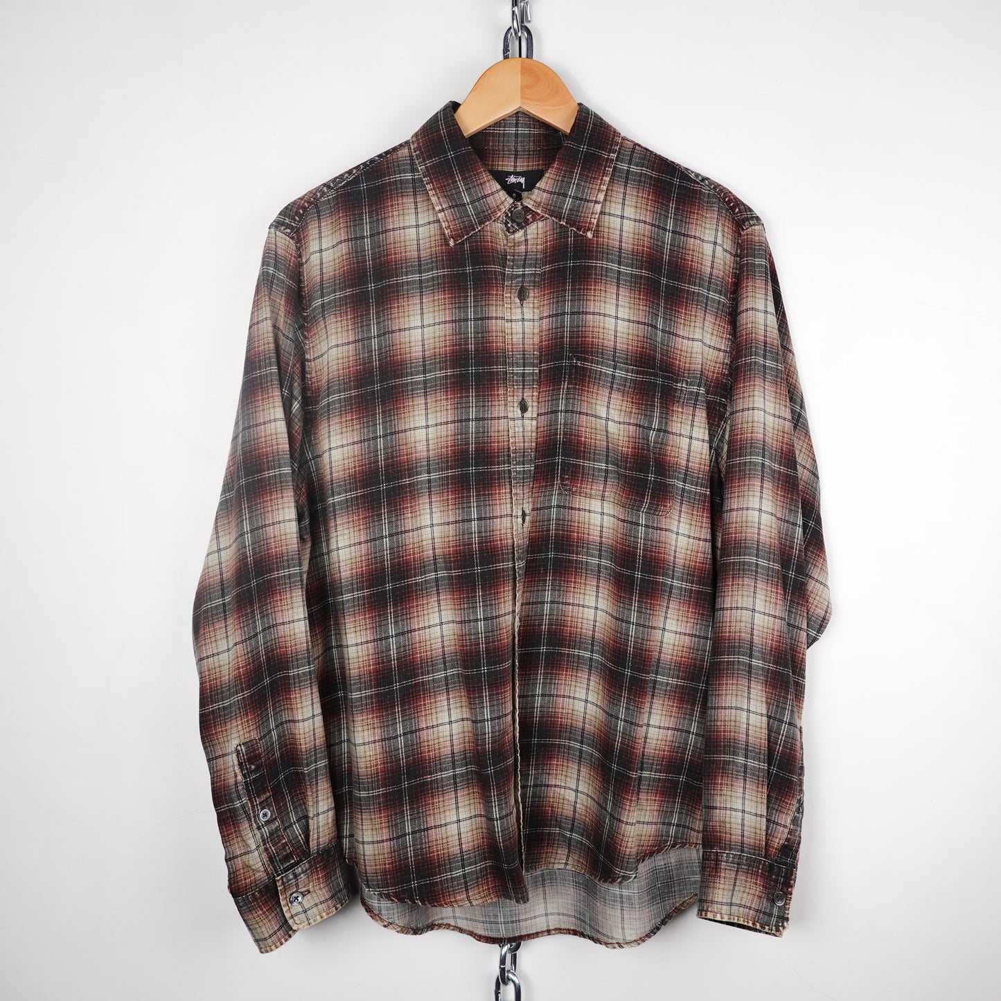 Stussy Light Flannel Shirt - Size S