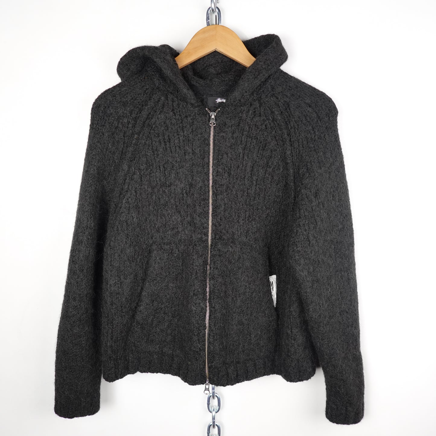 Stussy Alpaca Wool Zip Up - Size S