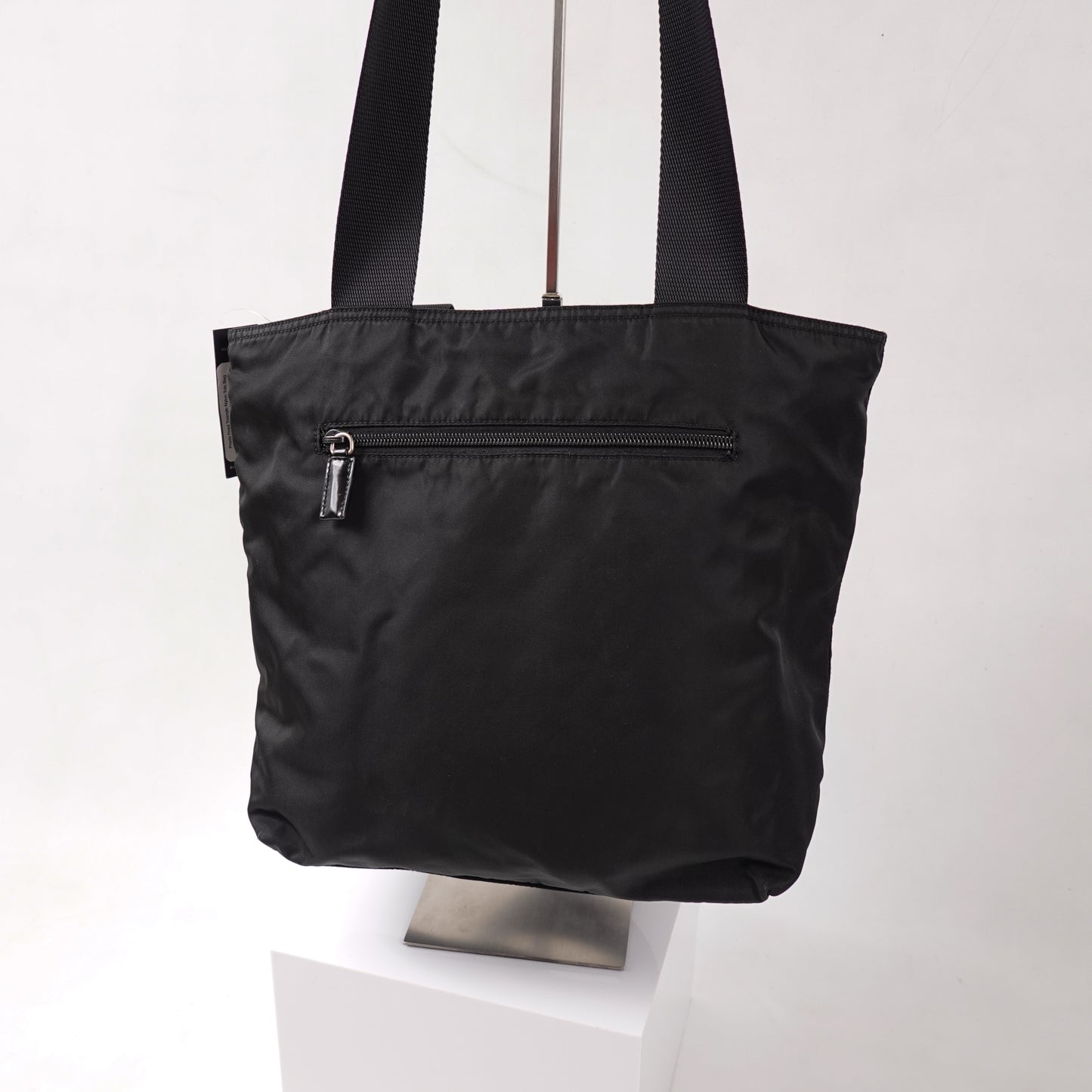 Prada Front Triangle Nylon Tote Bag