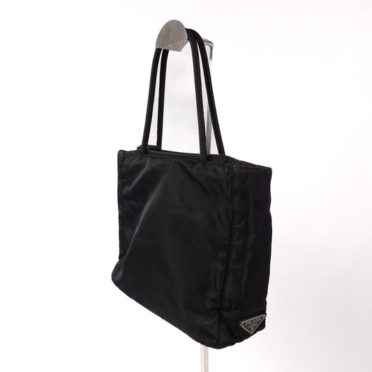 Prada Side Triangle Nylon Tote Bag
