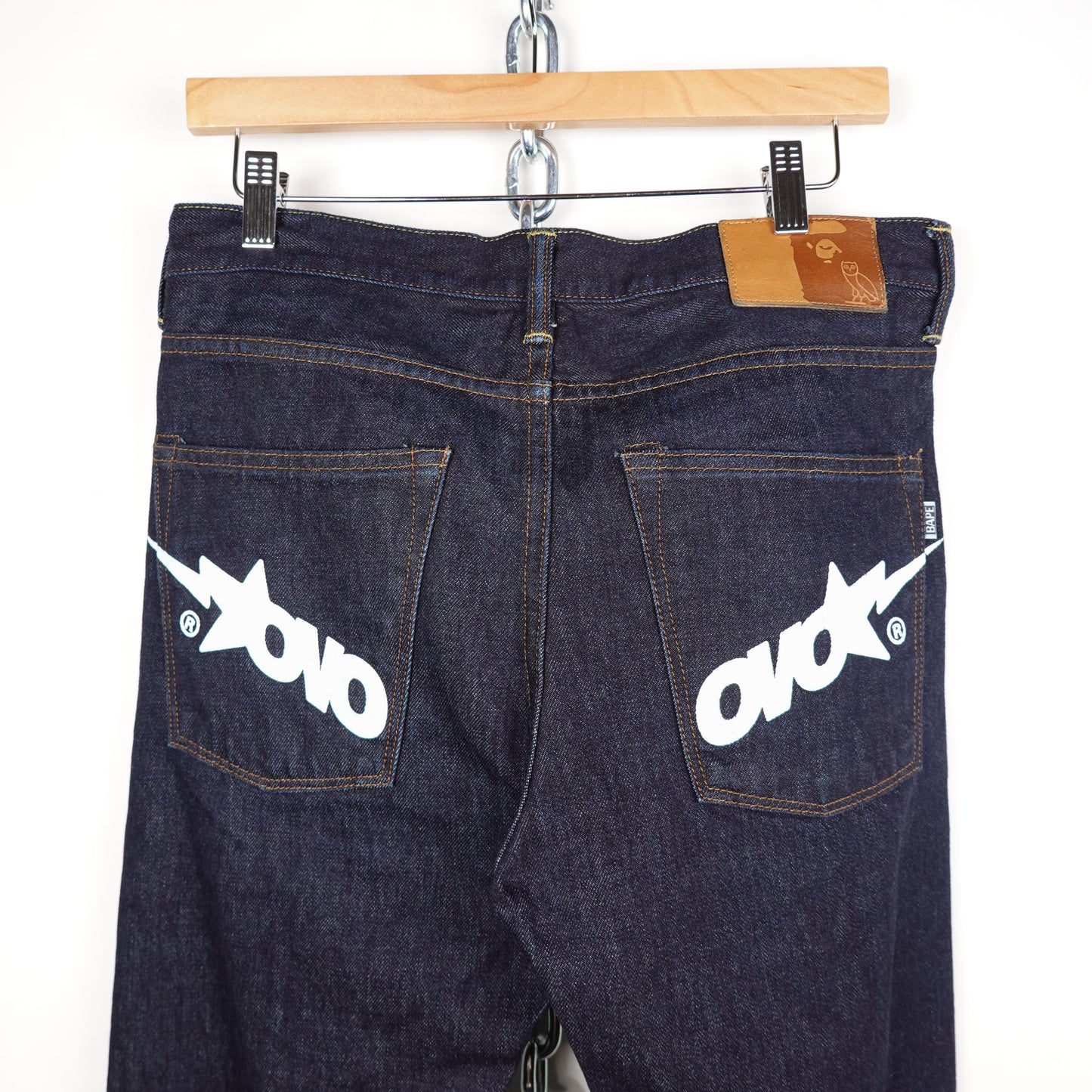 Bape OVO Indigo Sim Taper Denim - Size 31