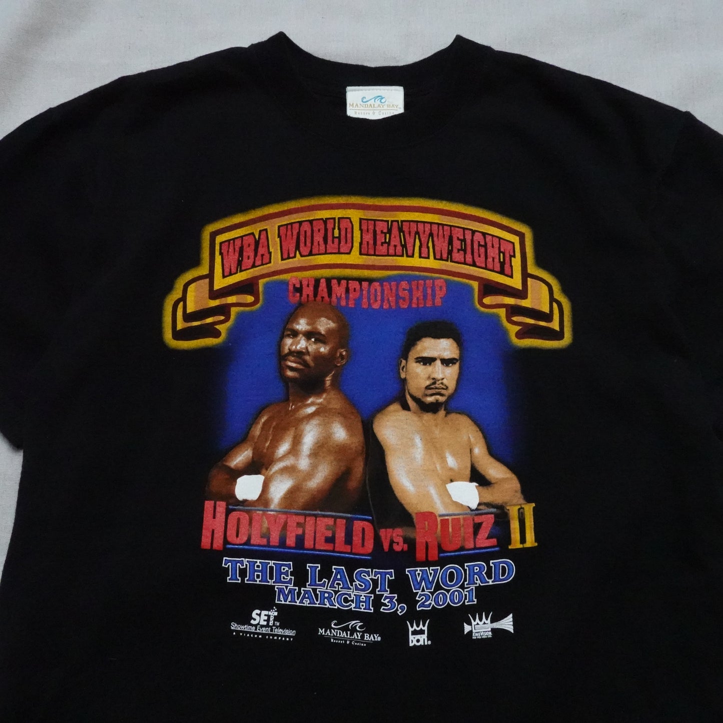 2001 Holyfield Vs Ruiz 2 Promo Tee - Size XL