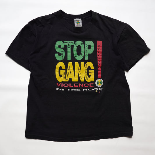 1990s Cross Colours Gang Violence Tee - Size XL