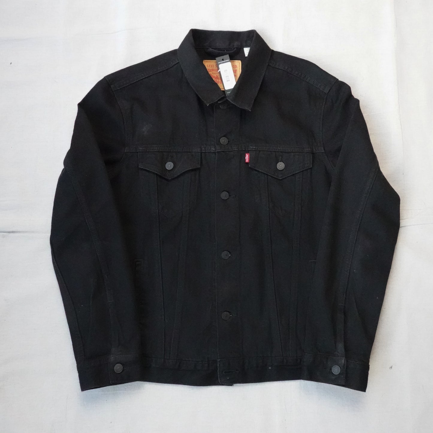 Levis Black Denim Jacket - Size L