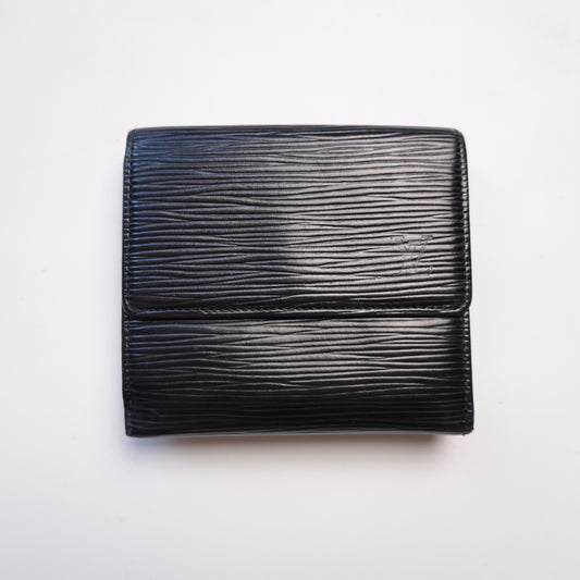 Louis Vuitton Black Epi Tri-Fold Wallet