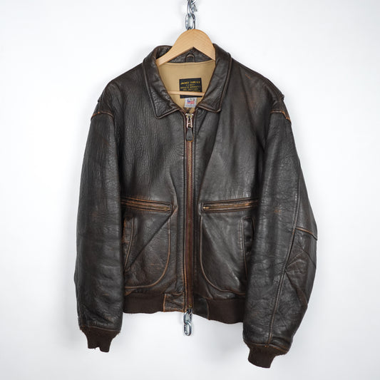 1980s Avirex A-2 Leather Jacket - Size L