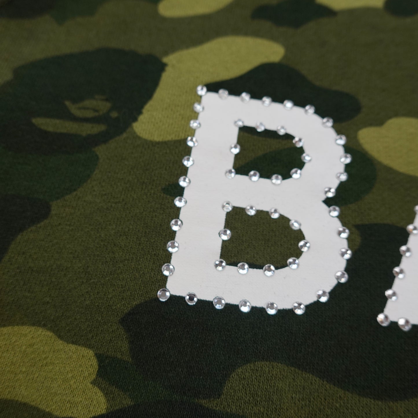 Bape Camo Crystal Stone Crewneck - Size 2XL