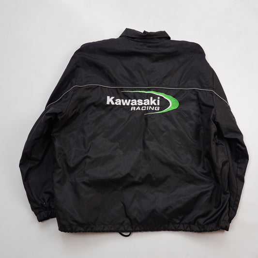 Vintage Kawasaki Racing Coach Jacket - Size XL