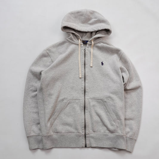 Polo Ralph Lauren Zip Up Hoodie Grey - Size M
