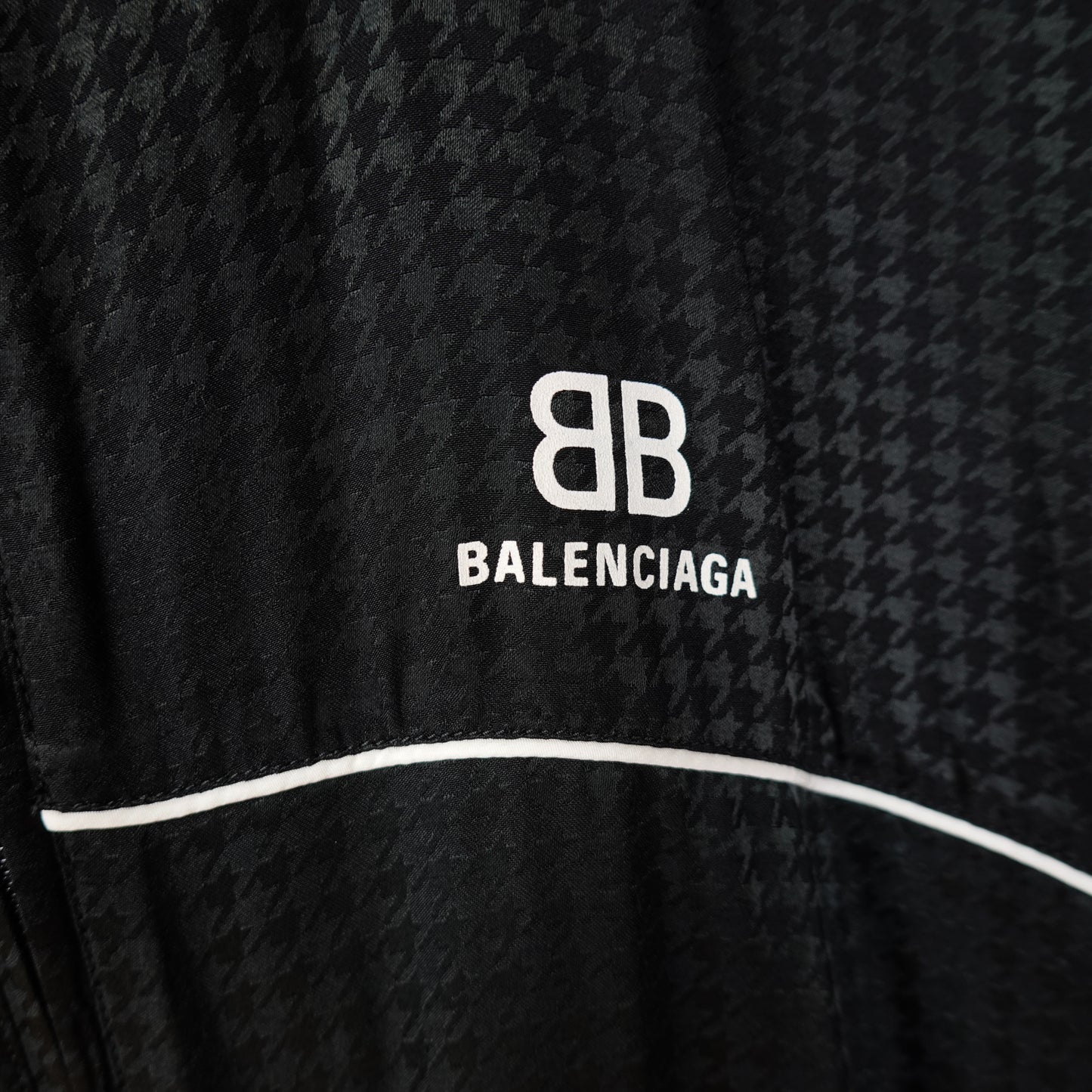 Balenciaga Oversized Hounds Tooth Track Jacket - Size S