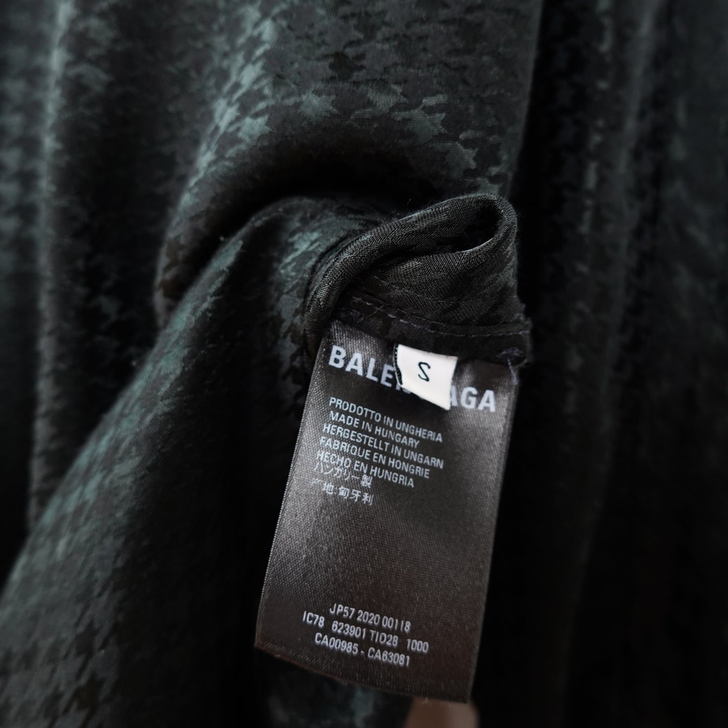 Balenciaga Oversized Hounds Tooth Track Jacket - Size S
