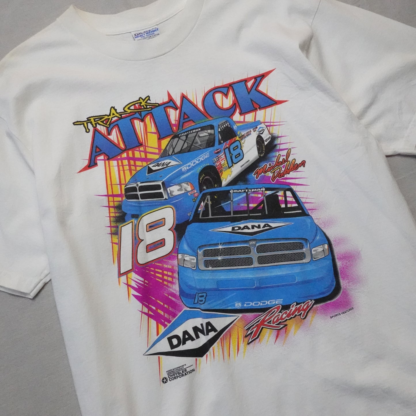 Vintage Track Attack Racing Tee - Size XL