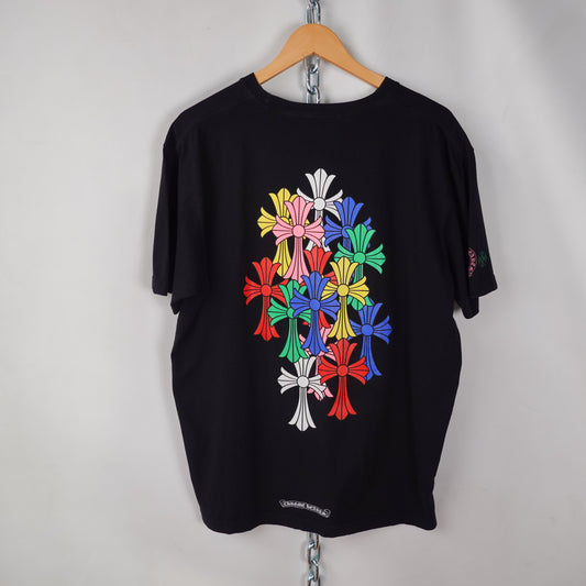 Chrome Hearts Multicolor Cemetery Cross Tee - Size XL